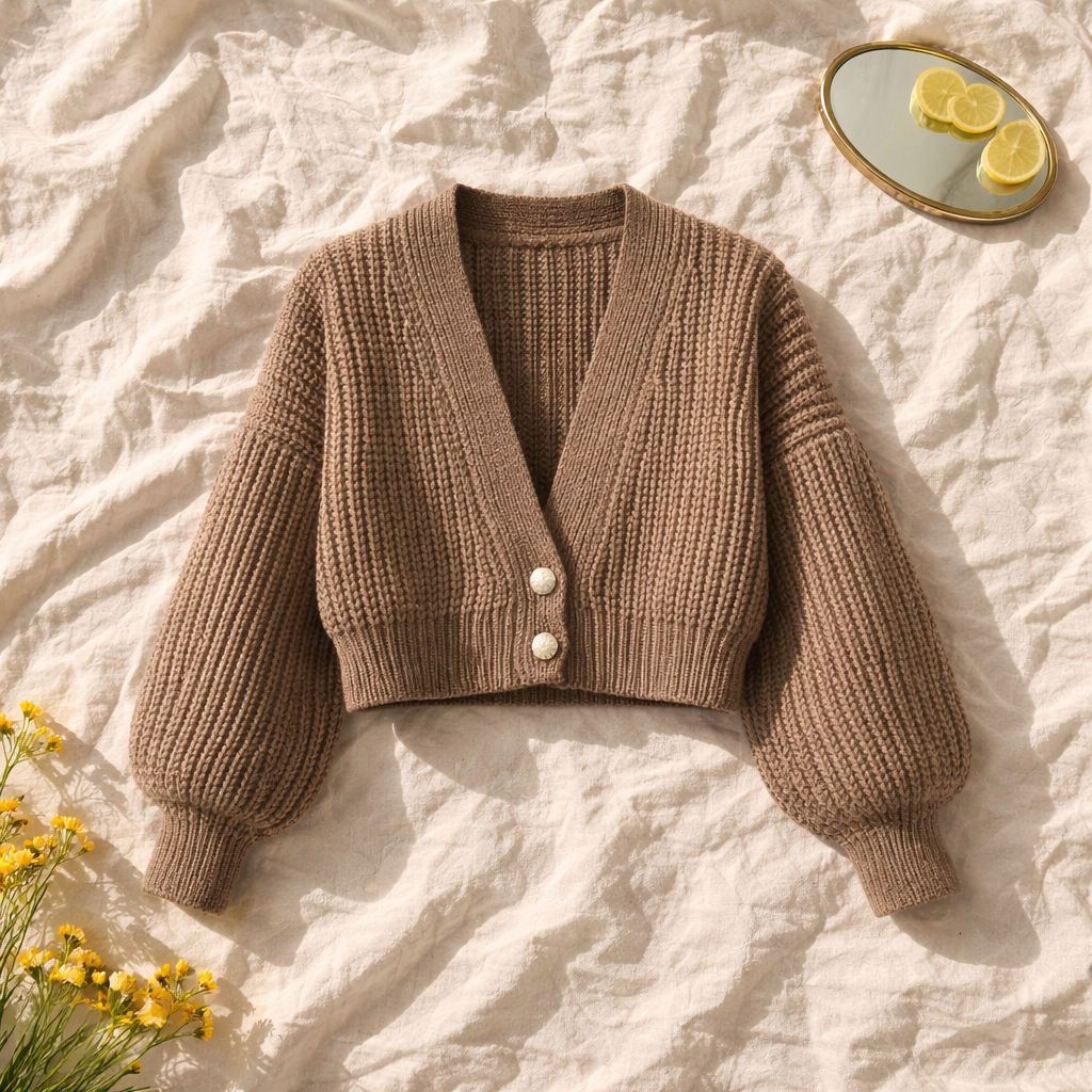 Cardigan en maille avec bouton