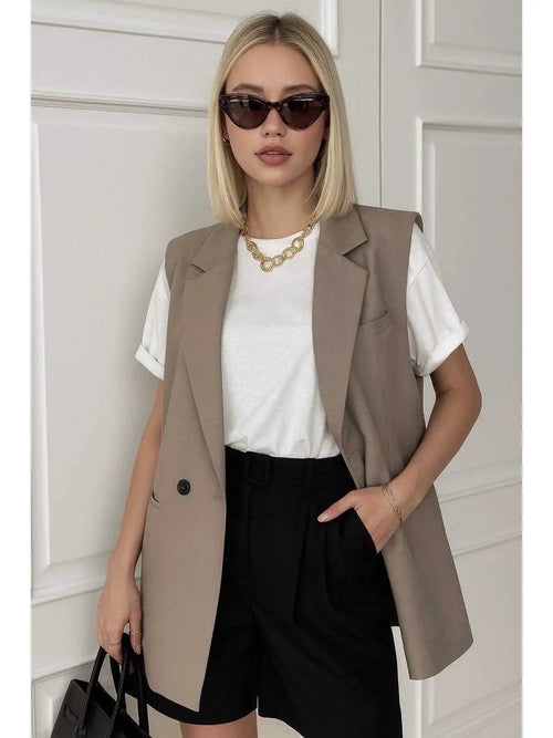 Veste blazer sans manche